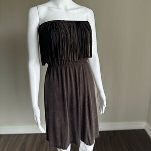 Western Fringe Cut Mini Summer Concert Dress Dress NWT